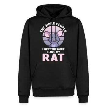 rat - Men's Premium Hoodie - black - Front - Nico (187cm) & Julia (174cm)