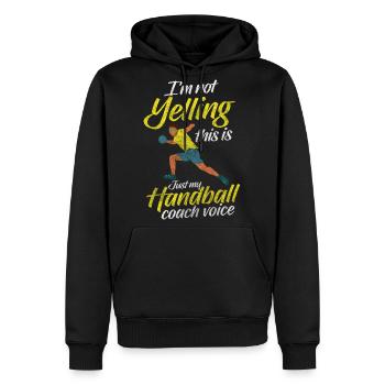 Handball Athlete Hobby Ball Sport - Men's Premium Hoodie - black - Front - Nico (187cm) & Julia (174cm)