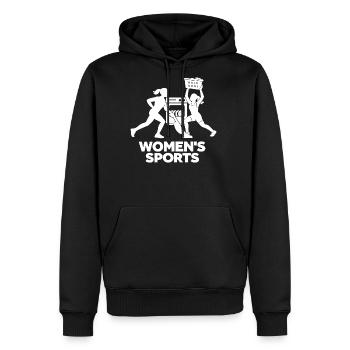Women’s Sports Motion: Laundry Dash - Men's Premium Hoodie - black - Front - Nico (187cm) & Julia (174cm)