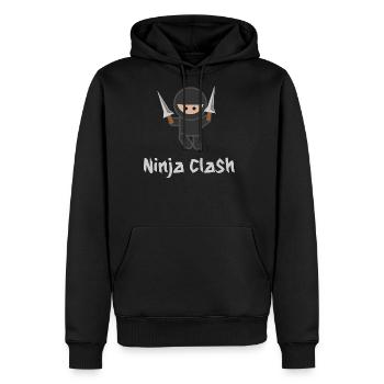 Ninja Clash Cartoon Kawaii - Men's Premium Hoodie - black - Front - Nico (187cm) & Julia (174cm)