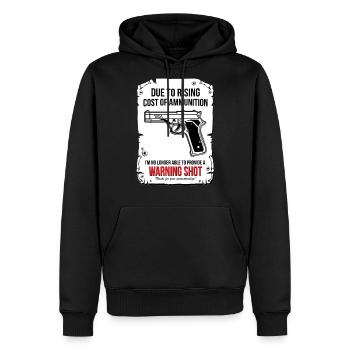 Warning Shoot - Men's Premium Hoodie - black - Front - Nico (187cm) & Julia (174cm)