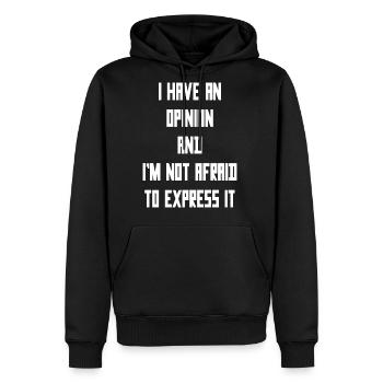 Free Speech - Men's Premium Hoodie - black - Front - Nico (187cm) & Julia (174cm)