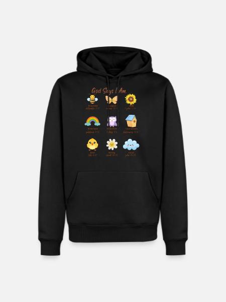 Multi Bible Scriptures - Men's Premium Hoodie - black