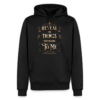 Reveal the things that belong to me Deut 29:29 - Men's Premium Hoodie - black - Front - Nico (187cm) & Julia (174cm)