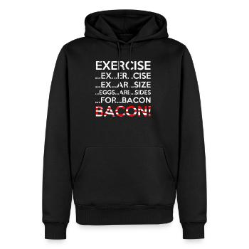 Exercise Bacon - Men's Premium Hoodie - black - Front - Nico (187cm) & Julia (174cm)