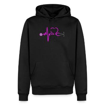 Stethoscope - It is in my heartbeat - Men's Premium Hoodie - black - Front - Nico (187cm) & Julia (174cm)