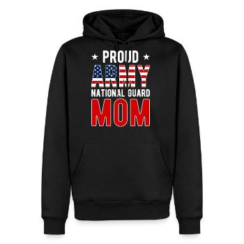 Proud Army National Guard Mom US Flag Military - Men's Premium Hoodie - black - Front - Nico (187cm) & Julia (174cm)