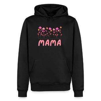Mama | Cute and Comfy T-Shirt for Moms - Men's Premium Hoodie - black - Front - Nico (187cm) & Julia (174cm)