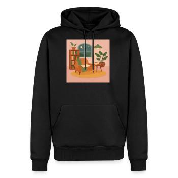 Cozy Night Reading Nook Design - Men's Premium Hoodie - black - Front - Nico (187cm) & Julia (174cm)