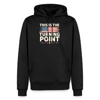 This Is The Turning Point - Men's Premium Hoodie - black - Front - Nico (187cm) & Julia (174cm)
