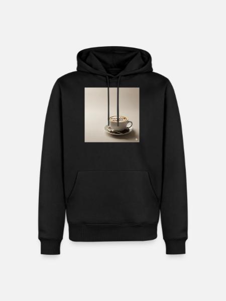 Morning Coffee Latte Art - Men's Premium Hoodie - black