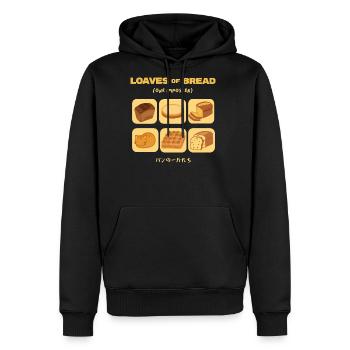 Funny Cat Loafing - Men's Premium Hoodie - black - Front - Nico (187cm) & Julia (174cm)