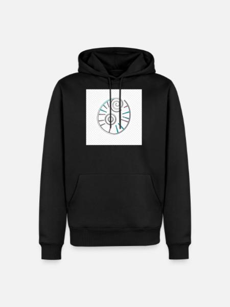 Spiral Pencil Burst - Men's Premium Hoodie - black