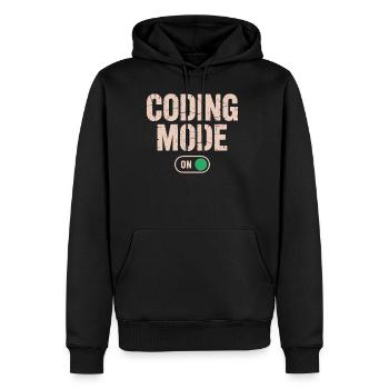 Coding Mode ON Programmer Developer Humor - Men's Premium Hoodie - black - Front - Nico (187cm) & Julia (174cm)