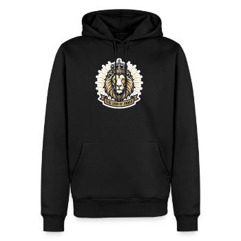 Lion of Judah Crown Crest - Men's Premium Hoodie - black - Front - Nico (187cm) & Julia (174cm)