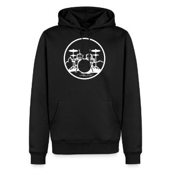 Trap Set - Men's Premium Hoodie - black - Front - Nico (187cm) & Julia (174cm)