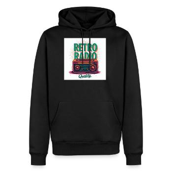 Retro Radio - Men's Premium Hoodie - black - Front - Nico (187cm) & Julia (174cm)