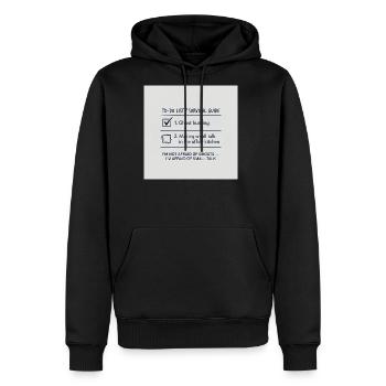 Halloween Small Talk Scarier Than Ghosts Introvert - Men's Premium Hoodie - black - Front - Nico (187cm) & Julia (174cm)