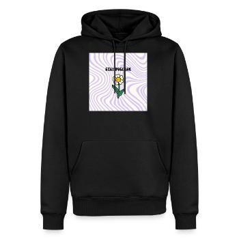 Daisy Stay Positive - Men's Premium Hoodie - black - Front - Nico (187cm) & Julia (174cm)