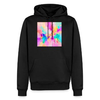 Colorburst Abstract Splash - Men's Premium Hoodie - black - Front - Nico (187cm) & Julia (174cm)