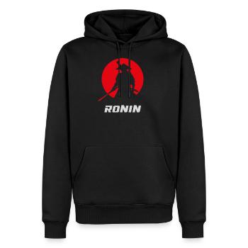 Ronin Sword Japan Martial Arts - Men's Premium Hoodie - black - Front - Nico (187cm) & Julia (174cm)