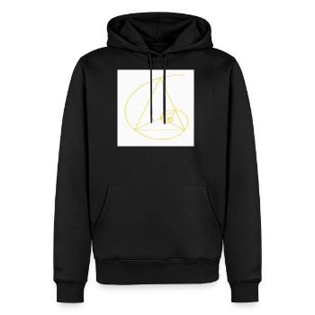 Golden Spiral Triangle Geometry - Men's Premium Hoodie - black - Front - Nico (187cm) & Julia (174cm)