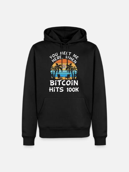 Bitcoin goes to moon - Men's Premium Hoodie - black