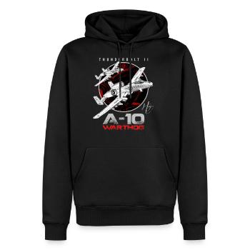 A-10 Thunderbolt II Warthog subsonic Aircraft - Men's Premium Hoodie - black - Front - Nico (187cm) & Julia (174cm)