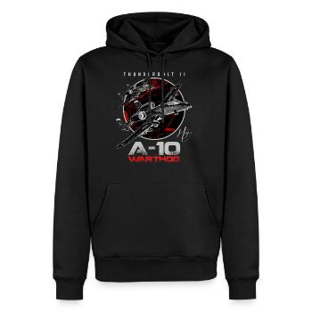 A-10 Thunderbolt II Warthog subsonic Aircraft - Men's Premium Hoodie - black - Front - Nico (187cm) & Julia (174cm)