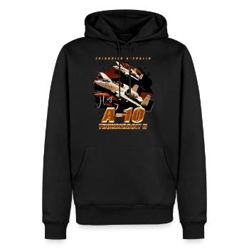 Fairchild A-10 Thunderbolt II Fighterjet - Men's Premium Hoodie - black - Front - Nico (187cm) & Julia (174cm)