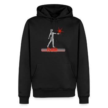 FLASH - Men's Premium Hoodie - black - Front - Nico (187cm) & Julia (174cm)