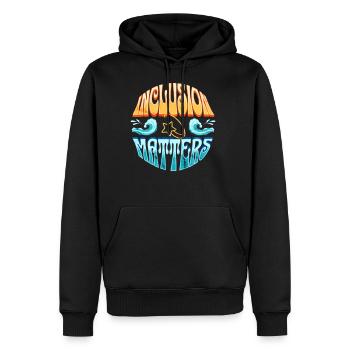 Inclusion Matters - Men's Premium Hoodie - black - Front - Nico (187cm) & Julia (174cm)