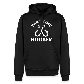 Part Time Hooker Fishing - Men's Premium Hoodie - black - Front - Nico (187cm) & Julia (174cm)