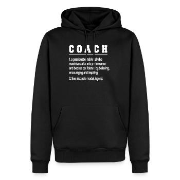 Best Coach Gifts Coaching Sports Coach Dad Coaches - Men's Premium Hoodie - black - Front - Nico (187cm) & Julia (174cm)