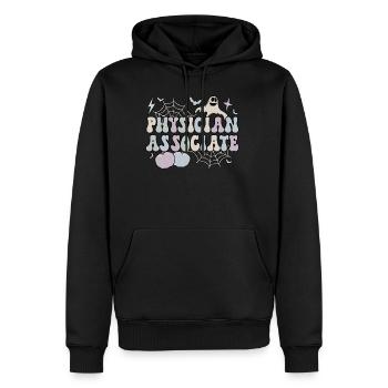 Spooky Physician Associate Halloween PA Gifts - Men's Premium Hoodie - black - Front - Nico (187cm) & Julia (174cm)