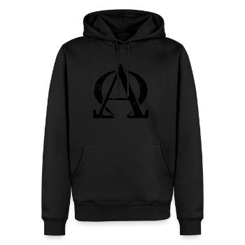 War omega - Men's Premium Hoodie - black - Front - Nico (187cm) & Julia (174cm)