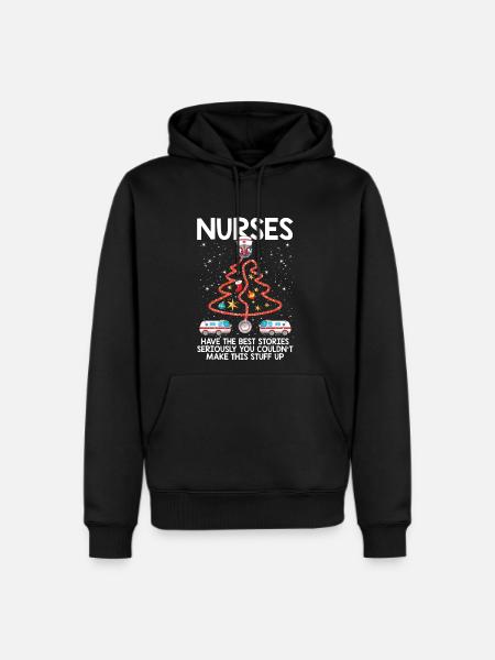 Christmas Tree Stethoscope Nurses - Men's Premium Hoodie - black