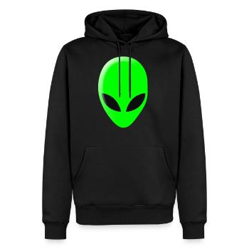alien - Men's Premium Hoodie - black - Front - Nico (187cm) & Julia (174cm)