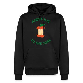 Apostolic 2 the core - Men's Premium Hoodie - black - Front - Nico (187cm) & Julia (174cm)