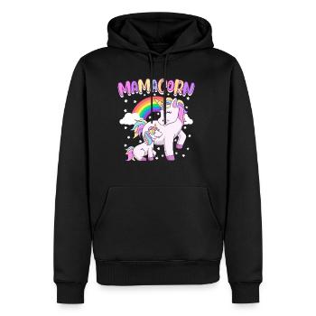 Licorne Maman Pretty Rainbow Pony Fête des mères - Molleton à capuche Premium pour homme - noir - Devant - Nico (187cm) & Julia (174cm)