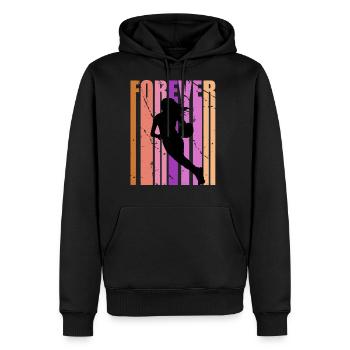 Girls Forever Retro Basketball Pretty Teacher - Molleton à capuche Premium pour homme - noir - Devant - Nico (187cm) & Julia (174cm)