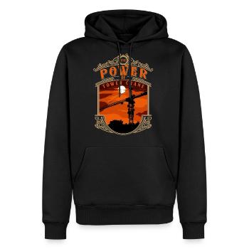 The Power - Men's Premium Hoodie - black - Front - Nico (187cm) & Julia (174cm)