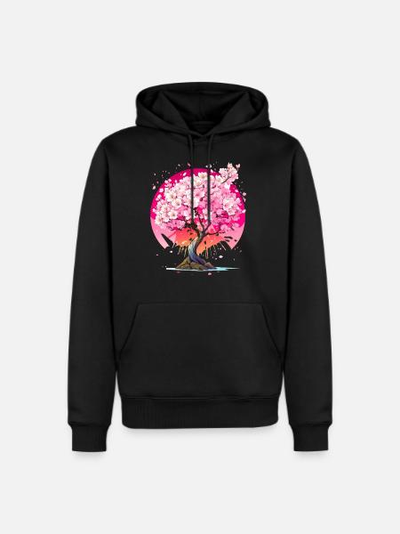 Cherry Blossom - Men's Premium Hoodie - black