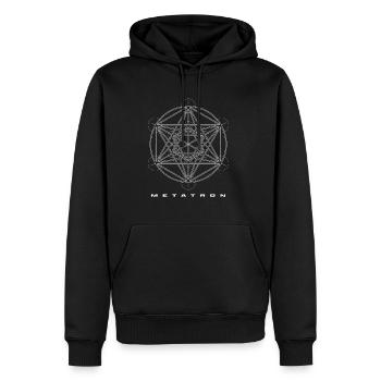 Metatron's Cube - Men's Premium Hoodie - black - Front - Nico (187cm) & Julia (174cm)