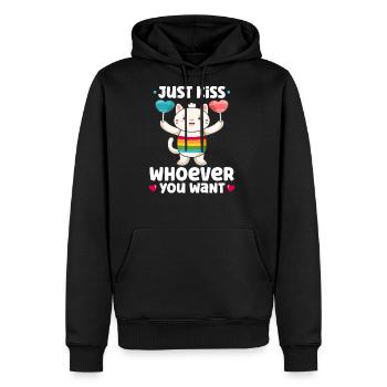LGBTQ TRANSGENDER GAY LESBIAN FEMINISM FEMINIST - Men's Premium Hoodie - black - Front - Nico (187cm) & Julia (174cm)