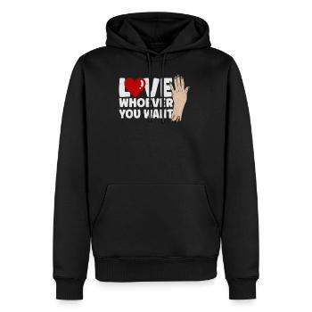 LGBTQ TRANSGENDER GAY LESBIAN FEMINISM FEMINIST - Men's Premium Hoodie - black - Front - Nico (187cm) & Julia (174cm)