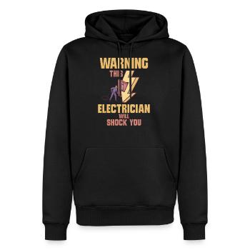 Electrician Electrical Engineer Lineman Electrical - Men's Premium Hoodie - black - Front - Nico (187cm) & Julia (174cm)