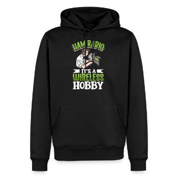 Ham Radio Radio Operator Amateur Radio Signal - Men's Premium Hoodie - black - Front - Nico (187cm) & Julia (174cm)