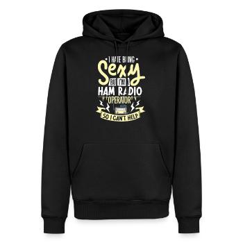 Ham Radio Radio Operator Amateur Radio Signal - Men's Premium Hoodie - black - Front - Nico (187cm) & Julia (174cm)