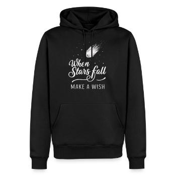 Stargazing Adventures Under the Meteor Shower - Men's Premium Hoodie - black - Front - Nico (187cm) & Julia (174cm)
